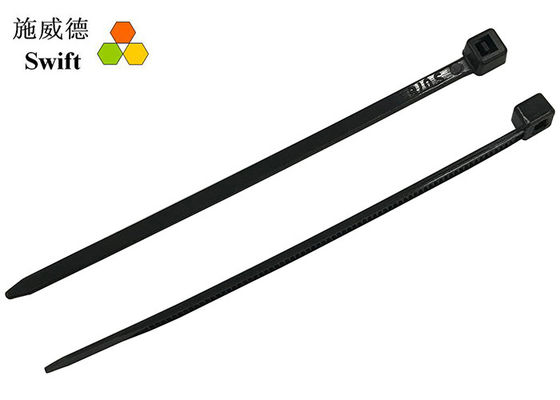 購入 袋ごとの1000pcsの白く黒いナイロン ケーブルのタイ100mmの長さのタイの覆い online manufacture