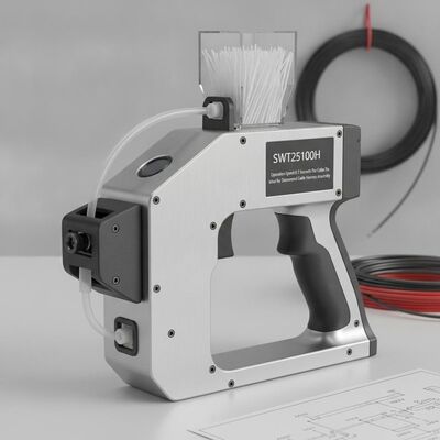 SWT25100H Automatic Zip Tie Tool Operation Speed 0.7 Seconds Per Cable Tie Ideal for Streamlined Cable Harness Assembly